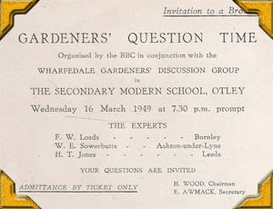 Gardeners question Time